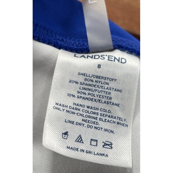 LAND'S‎ END ROYAL BLUE swim Bottom Skirt Size 8 Beach Pool - Picture 10 of 15